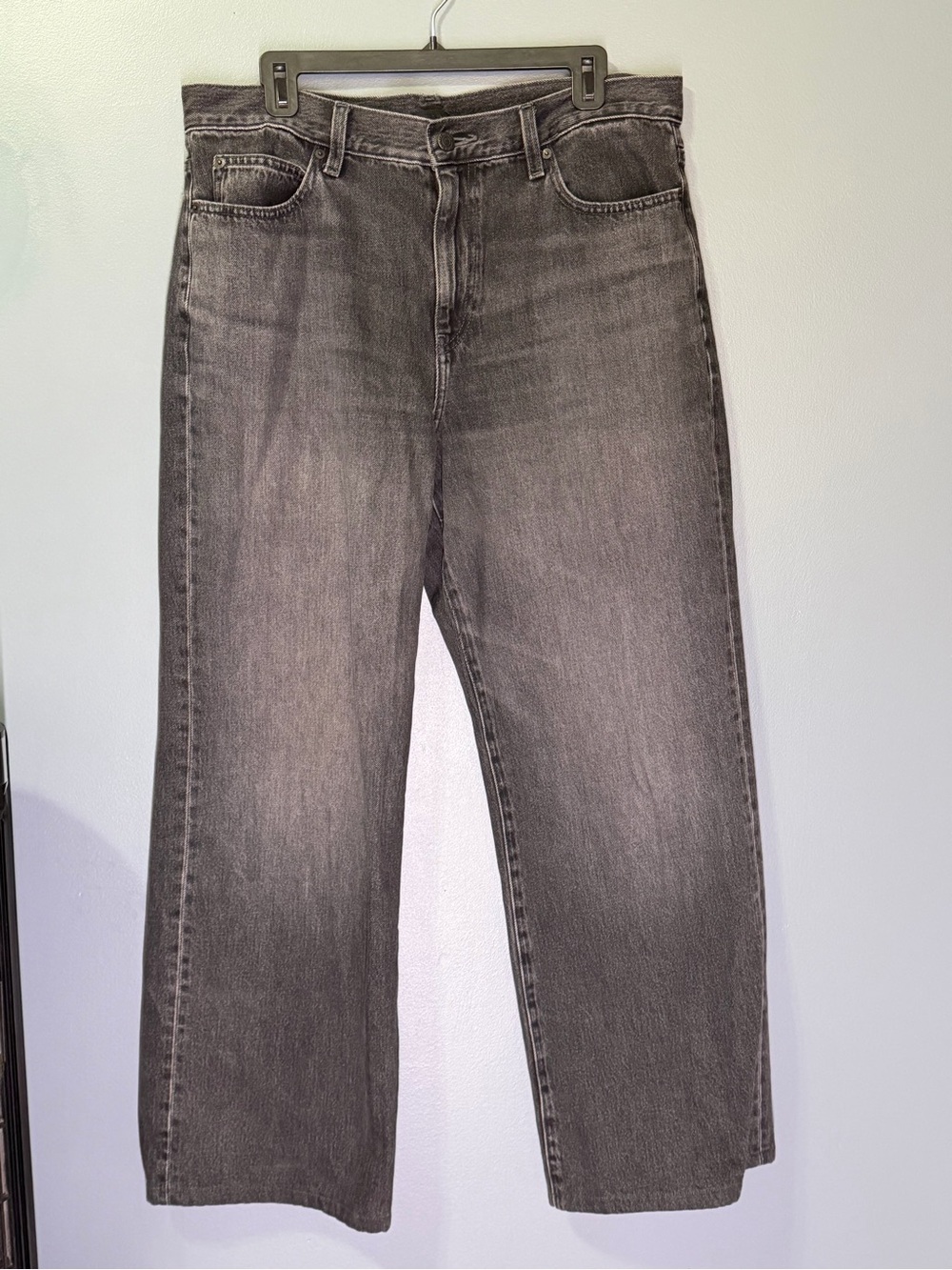 Uniqlo Women's Bootcut Jeans - Charcoal Gray Wash size 34w